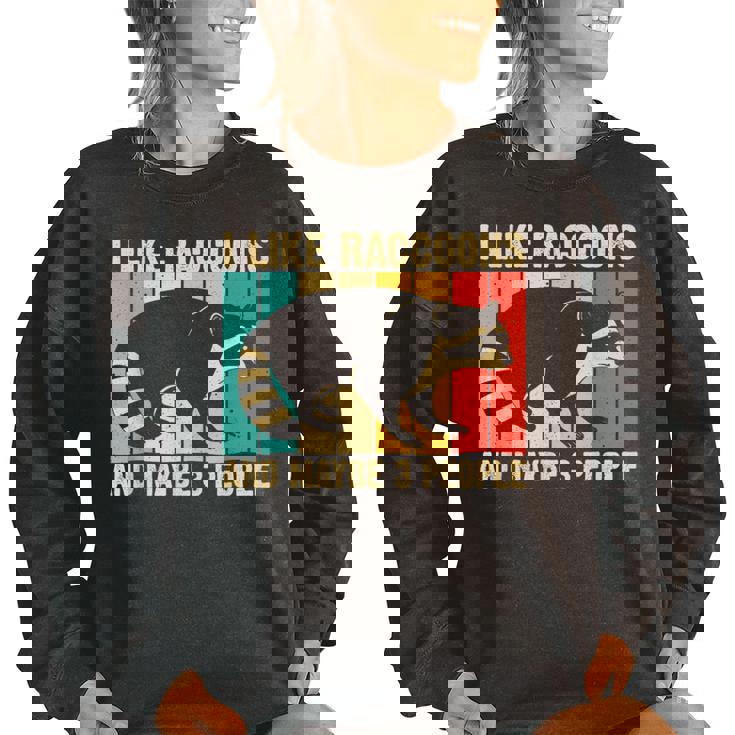 Raccoon Graphic Oversized Sweatshirt - Unisex Introvert Style