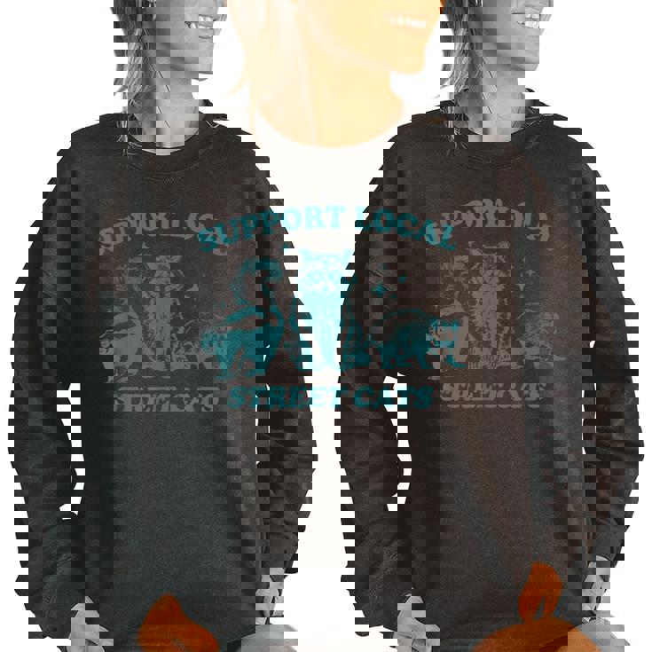 Support Local Wildlife Sweatshirt - Women's Vintage Style, Oversized