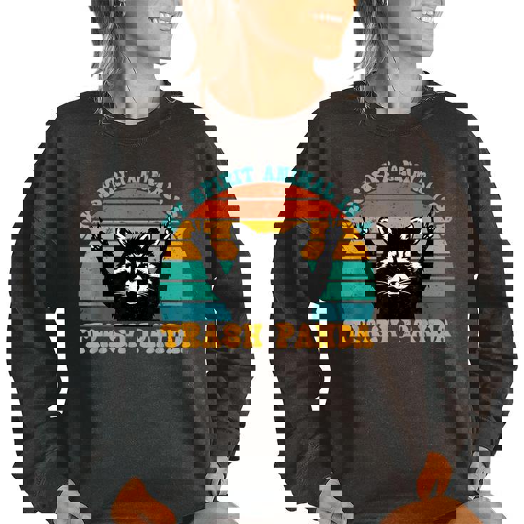 Trash Panda Raccoon Women's Oversized Sweatshirt | Funny & Cozy