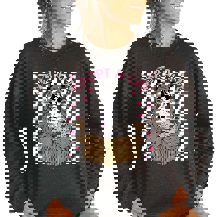Women's Oversized Sweatshirt - Adopt A Cat Wildlife Team Design
