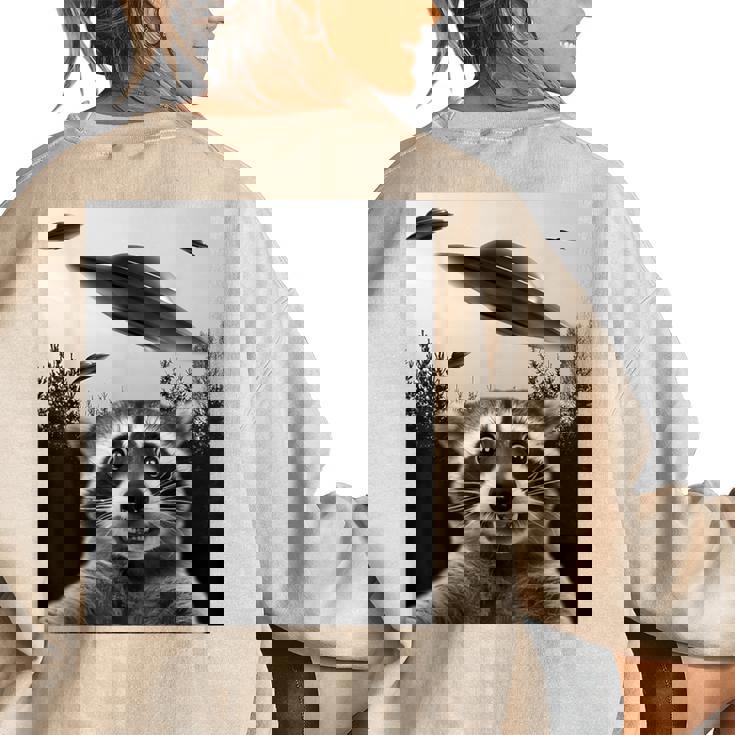 Alien UFO Oversized Women's Sweatshirt - Quirky Back Print
