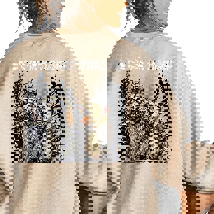 Let's Get Trashed Sweatshirt - Fun Raccoon & Opossum Design for Women