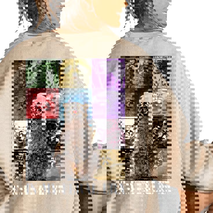 Raccoon Meme Oversized Women's Sweatshirt - Feral Era Fun