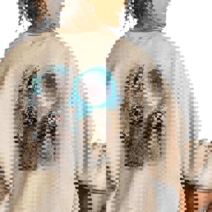 Raccoon Moon Sweatshirt - Oversized Back Print for All Ages