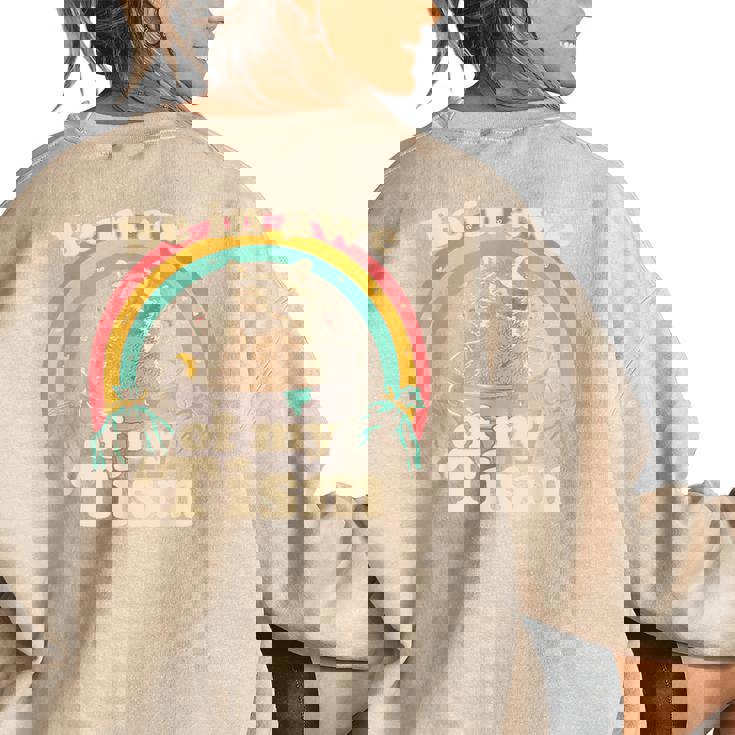 Autism Be In Awe Of My 'Tism Meme Autistic Raccoon Women's Oversized Sweatshirt Back Print Autism Be In Awe Of My 'Tism Meme Autistic Raccoon Women's Oversized Sweatshirt Back Print