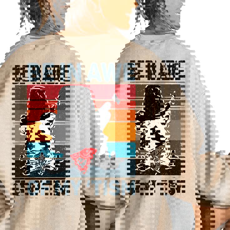 Autistic Raccoon Oversized Sweatshirt for Women | Vintage Back Print