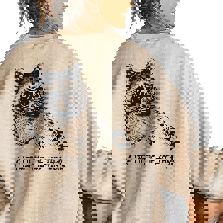 Raccoon Moon Trash Panda Women's Oversized Sweatshirt - Cozy Back Print