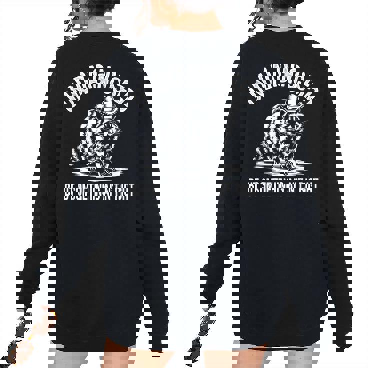 Cowboy Raccoon Women's Oversized Sweatshirt - Quirky Back Print