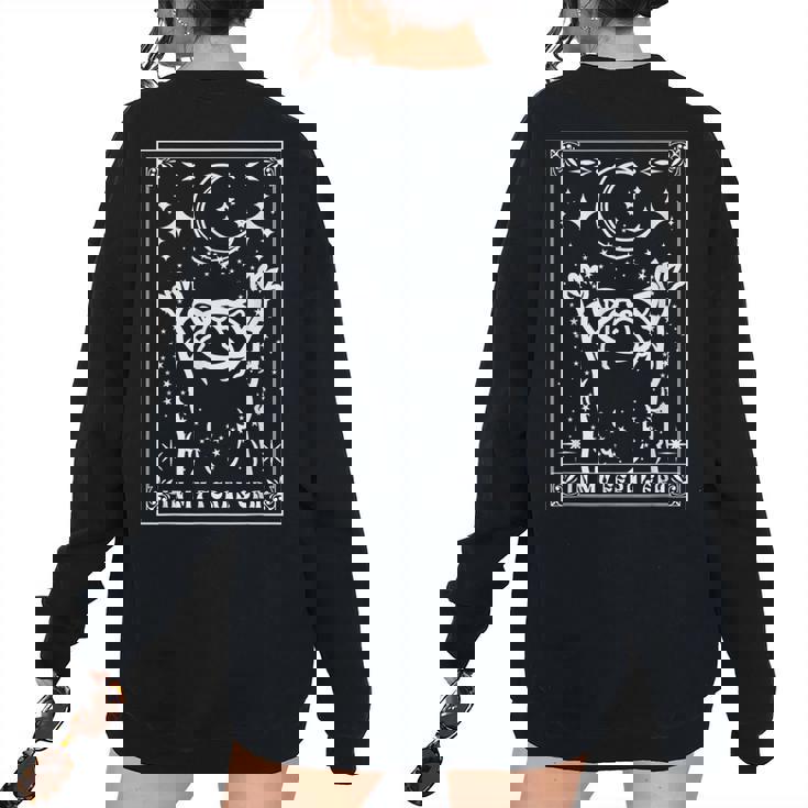 In My Feral Era Raccoon With Moon Trash Panda Women's Oversized Sweatshirt Back Print In My Feral Era Raccoon With Moon Trash Panda Women's Oversized Sweatshirt Back Print