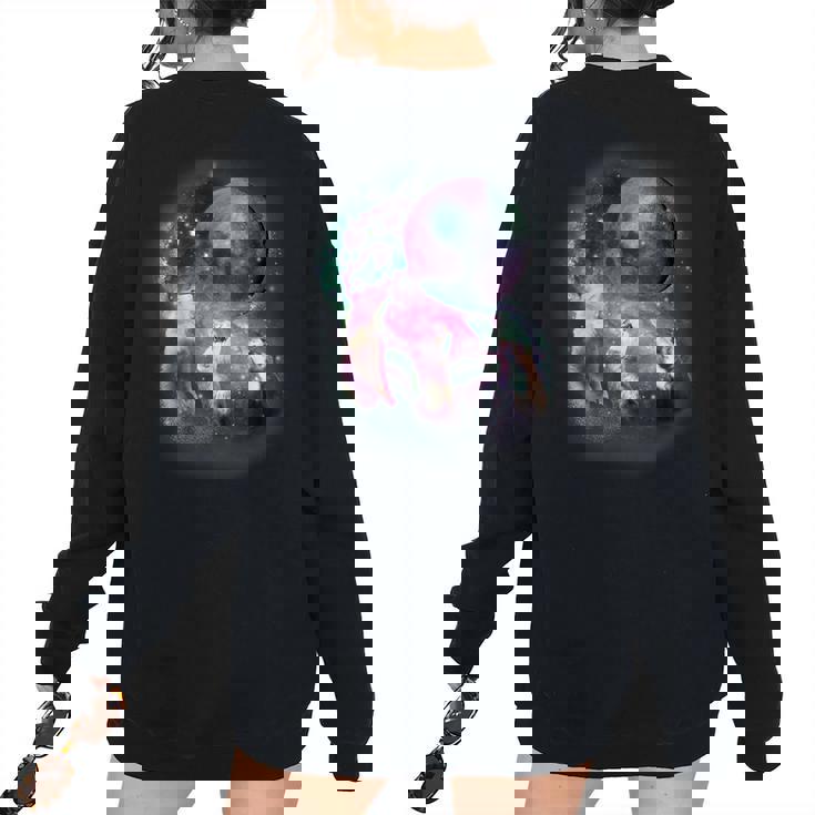 Ferret Moon-Howling Women's Oversized Sweatshirt | Back Print