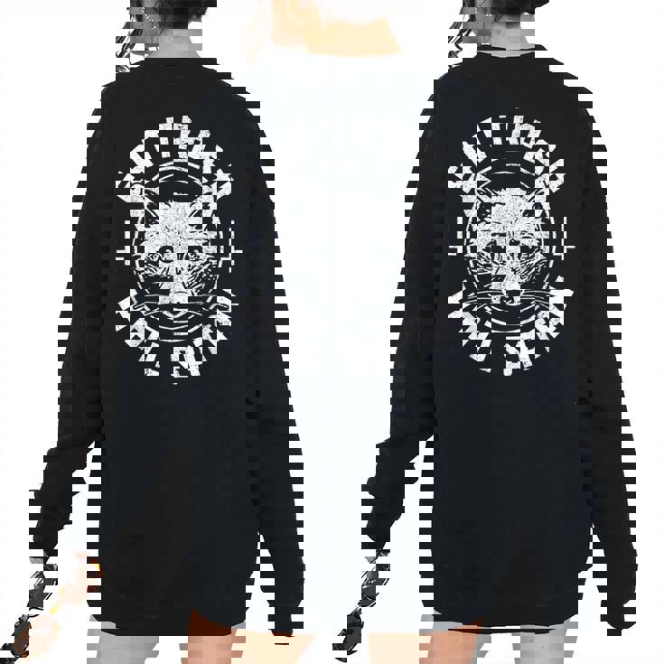 Gothic Raccoon Women's Oversized Sweatshirt | Back Print | Unique Style