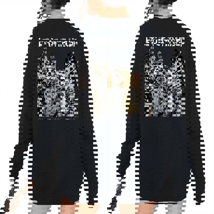 Let's Get Trashed Women's Sweatshirt – Fun Raccoon & Opossum Graphic