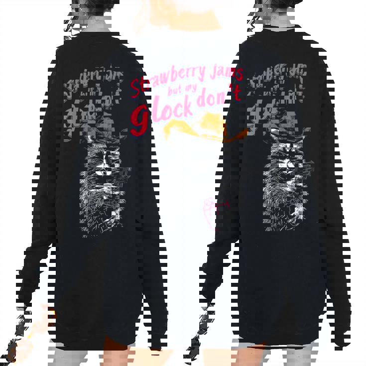 Raccoon Back Print Women's Oversized Sweatshirt | Cozy & Unique