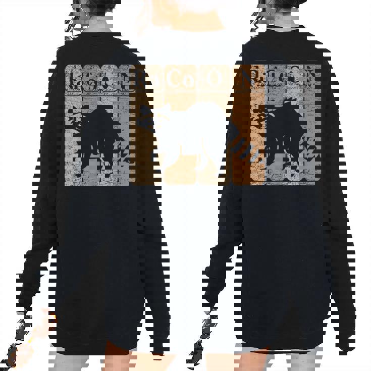 Raccoon Chemistry Elements Women's Oversized Sweatshirt - Fun Design