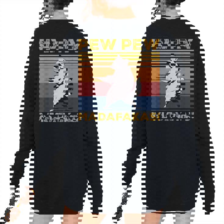 Raccoon Lover Vintage Sweatshirt | Women's Oversized | Back Print