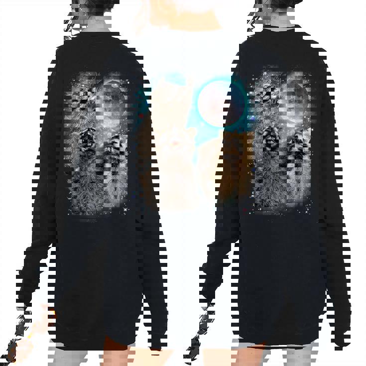 Raccoon Moon Sweatshirt | Unisex Oversized Back Print for Family Raccoon Moon Sweatshirt | Unisex Oversized Back Print for Family