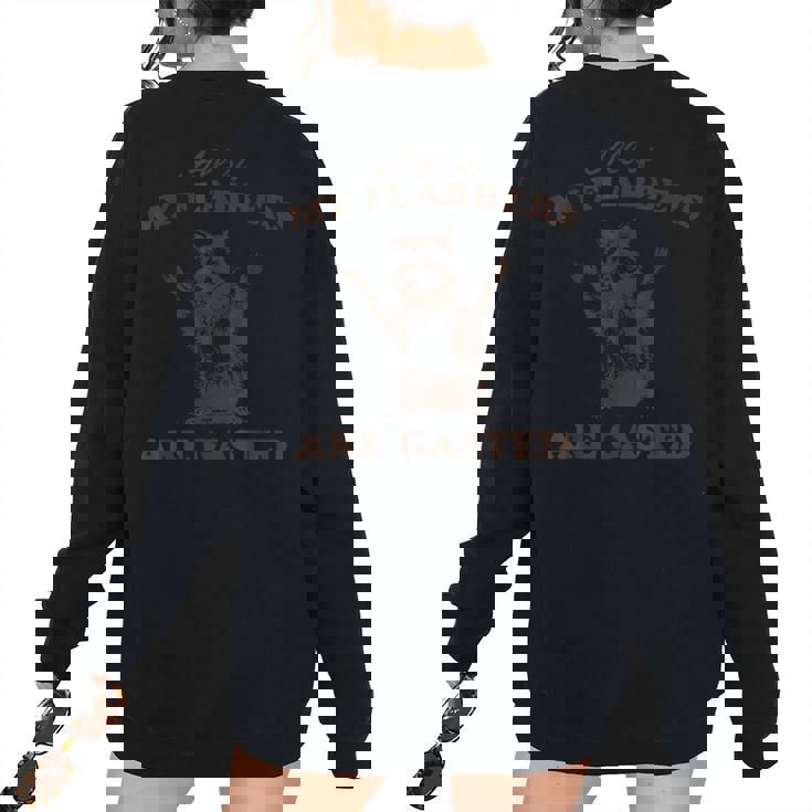 Raccoon Women's Oversized Sweatshirt - Funny Back Print Raccoon Women's Oversized Sweatshirt - Funny Back Print