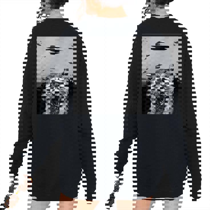 UFO Raccoon Sweatshirt - Fun Back Print | Unisex, Oversized