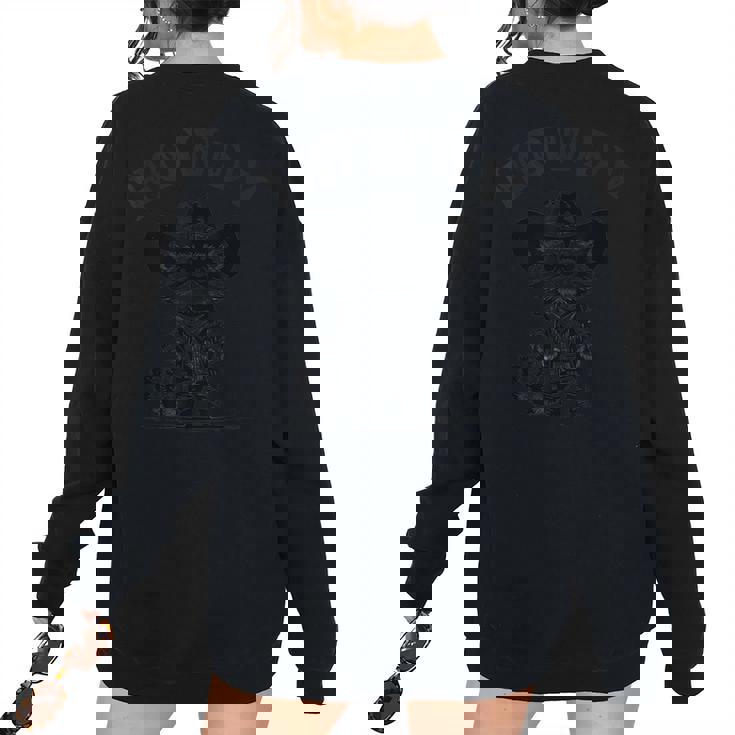 Howdy Cowboy Raccoon Women's Oversized Sweatshirt – Fun Back Print