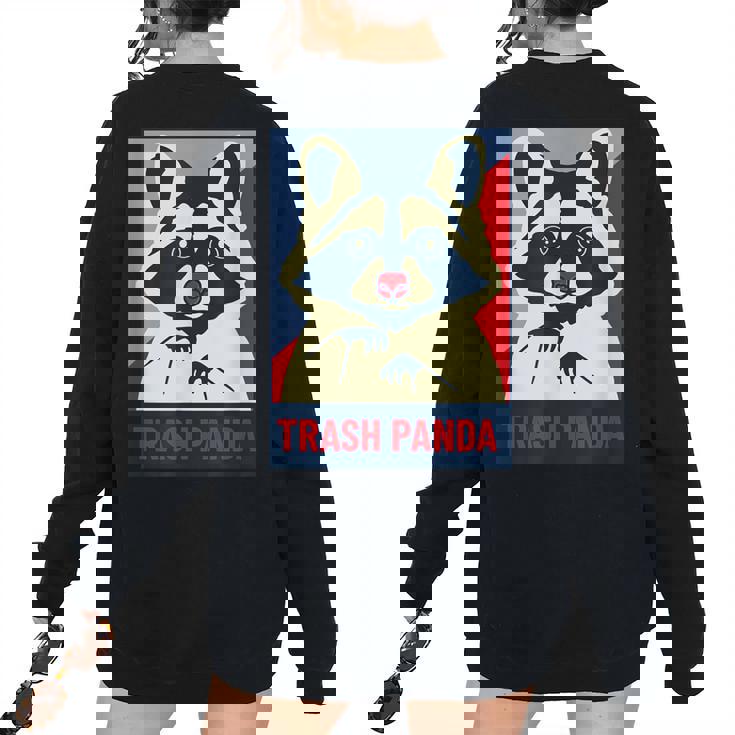 Raccoon Lover Oversized Women's Sweatshirt - Wildlife Cozy Back Print