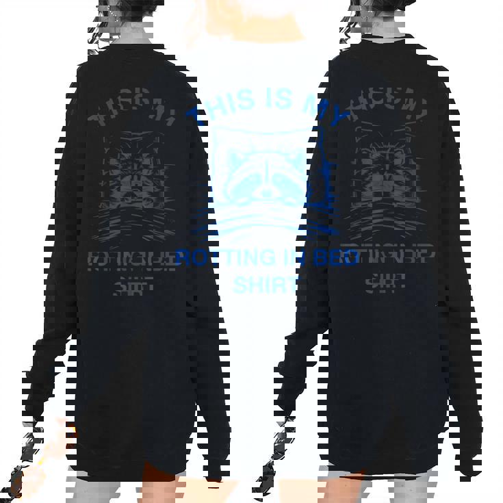 Raccoon Sarcasm | Women's Oversized Sweatshirt - Fun Back Print