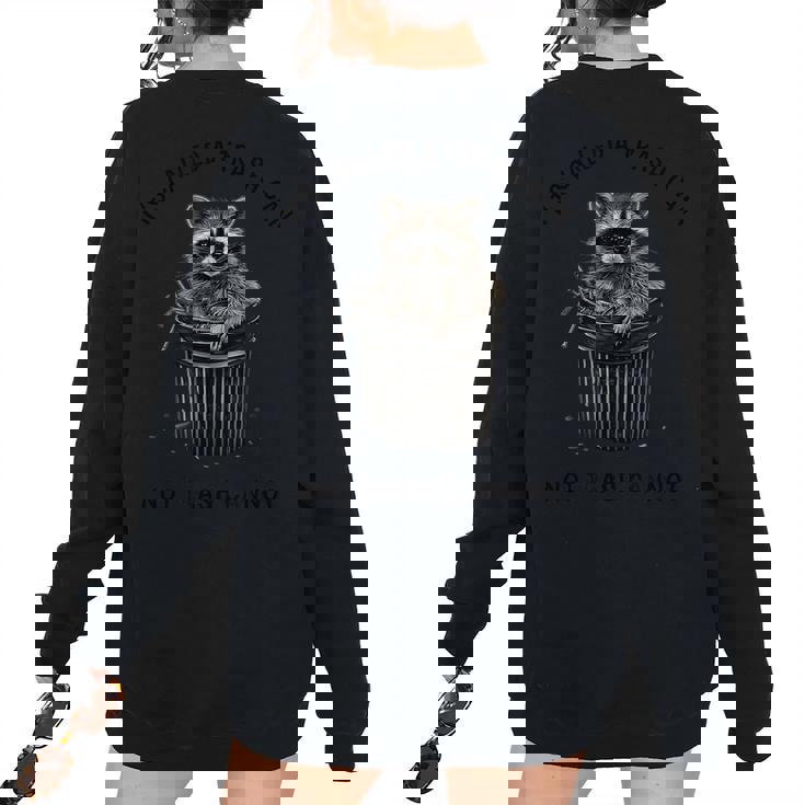 Retro 90s Raccoon Sweatshirt | Trash Panda Women's Oversized Back Print