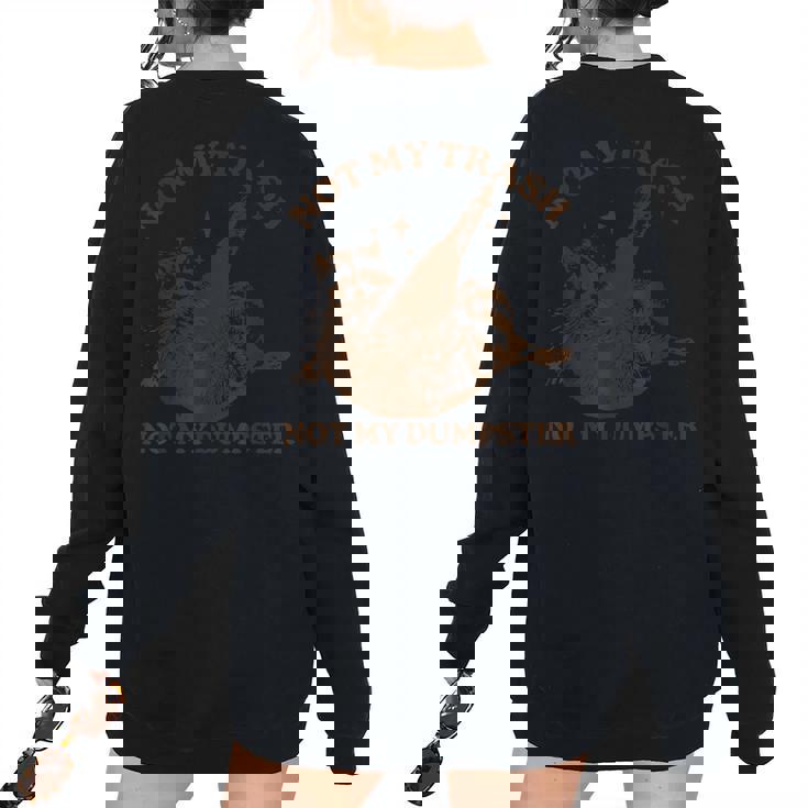 Sarcastic Raccoon Oversized Women's Sweatshirt – Fun Back Print