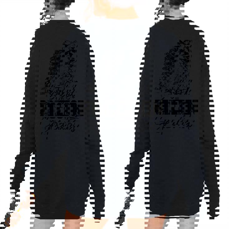 Vintage Raccoon Oversized Sweatshirt for Women | Unique Specialist Style