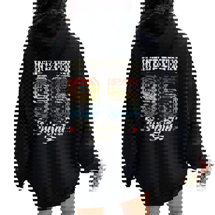30Th Birthday Man Woman 30 Years 1995 Decorative Women Oversized Hoodie Back Print