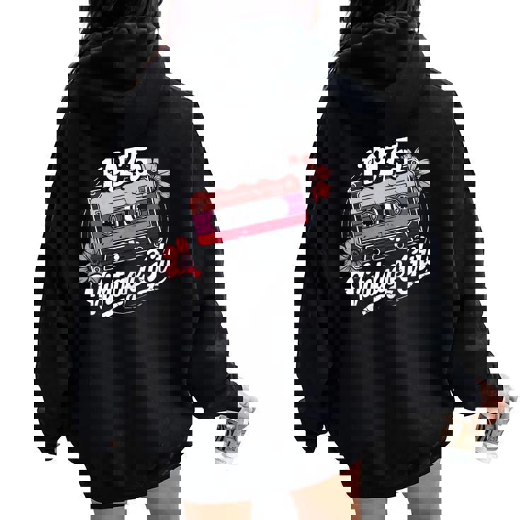 50 Años Intage 1975 Cumpleaños 50 Retro 1975 Women Oversized Hoodie Back Print