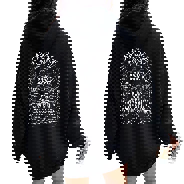 60Th Birthday Man Woman 60 Years 1965 Decorative Women Oversized Hoodie Back Print