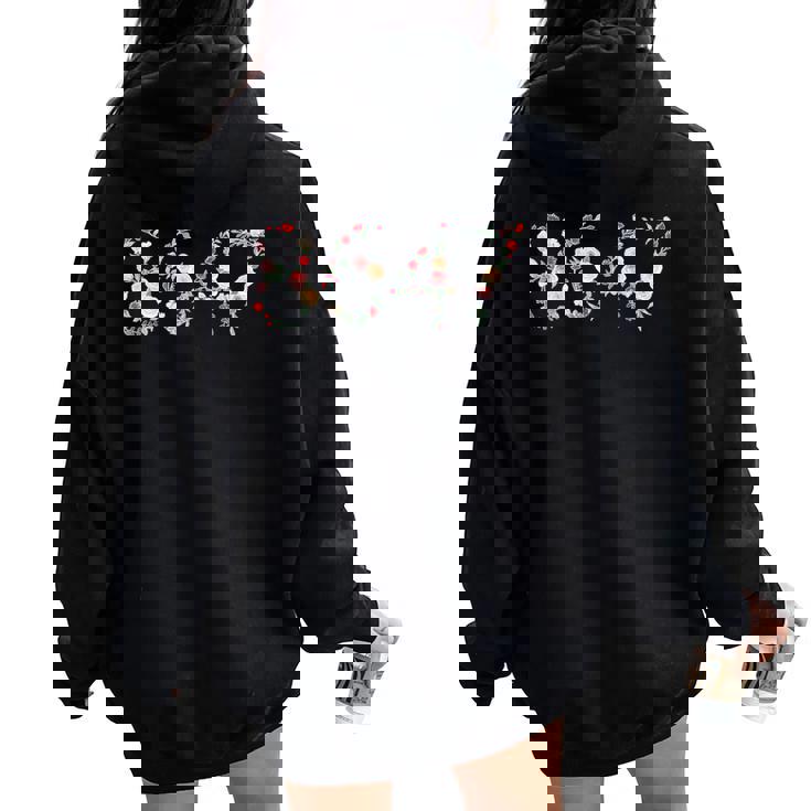 8647 Retro 86 47 Anti-Trump Flower President Women Oversized Hoodie Back Print