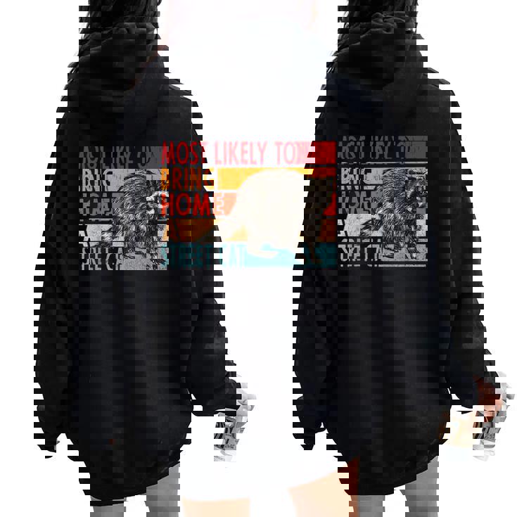Adopt a Street Cat Oversized Hoodie - Women's Back Print Adopt a Street Cat Oversized Hoodie - Women's Back Print