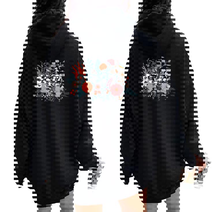 Anti Trump 8647 Floral Resist 86 47 Impeach Trump Impeach 47 Women Oversized Hoodie Back Print