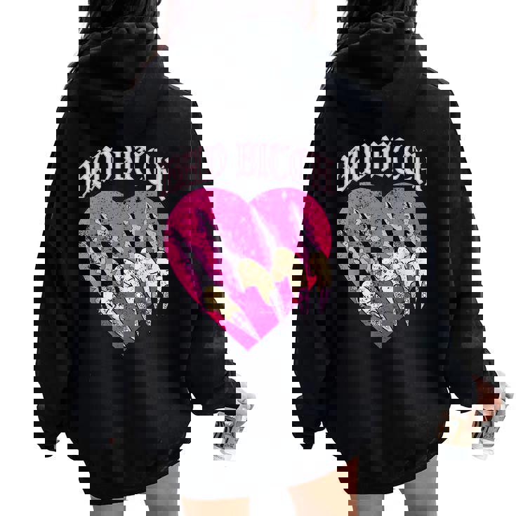 Bad Bitch Feminist Girls Bad Ass Independant Woman Women Oversized Hoodie Back Print