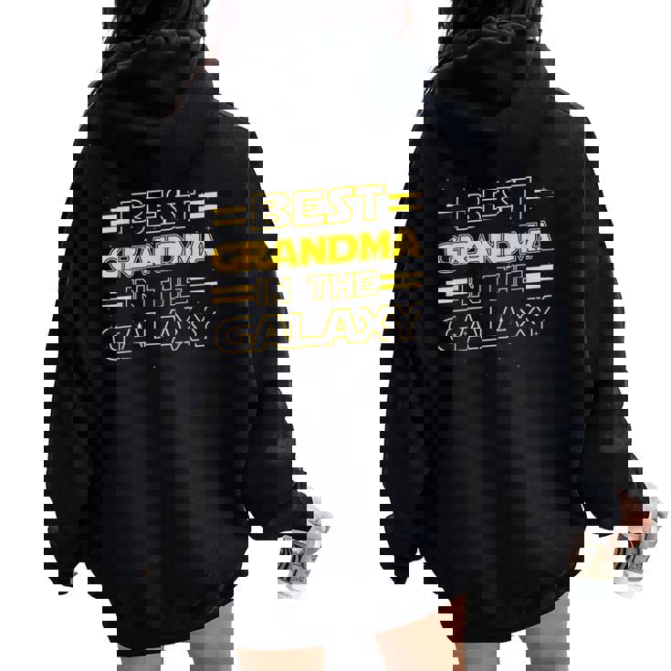 Best Grandma In The Galaxy  For Men Women Oversized Hoodie Back Print