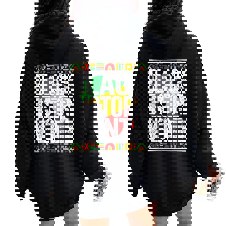 Black History Month African American Melanin Pride Women Women Oversized Hoodie Back Print