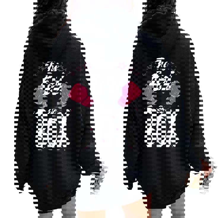 Boxeo Esta Chica Puede Boxear Cool Girl Boxeo Sin Mangas Women Oversized Hoodie Back Print