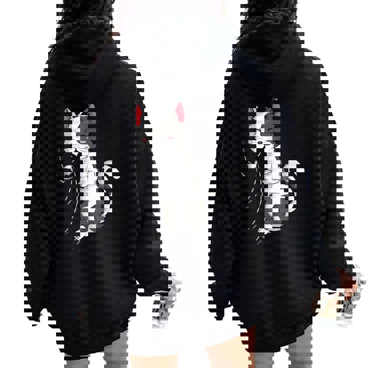 Cat Lovers Kitty Dueño Niñas Niños Es Women Oversized Hoodie Back Print