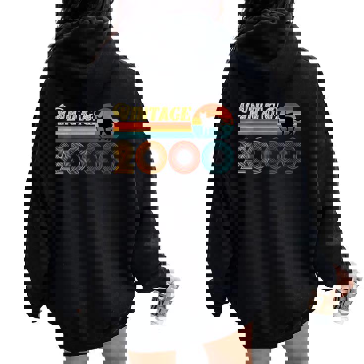 Chemiseintage Humoristique En Forme De Chat Cadeau D'anniversaire 2000 Pour Homme Et 22 Ans Sweat à capuche oversize pour femme avec imprimé dans le dos
