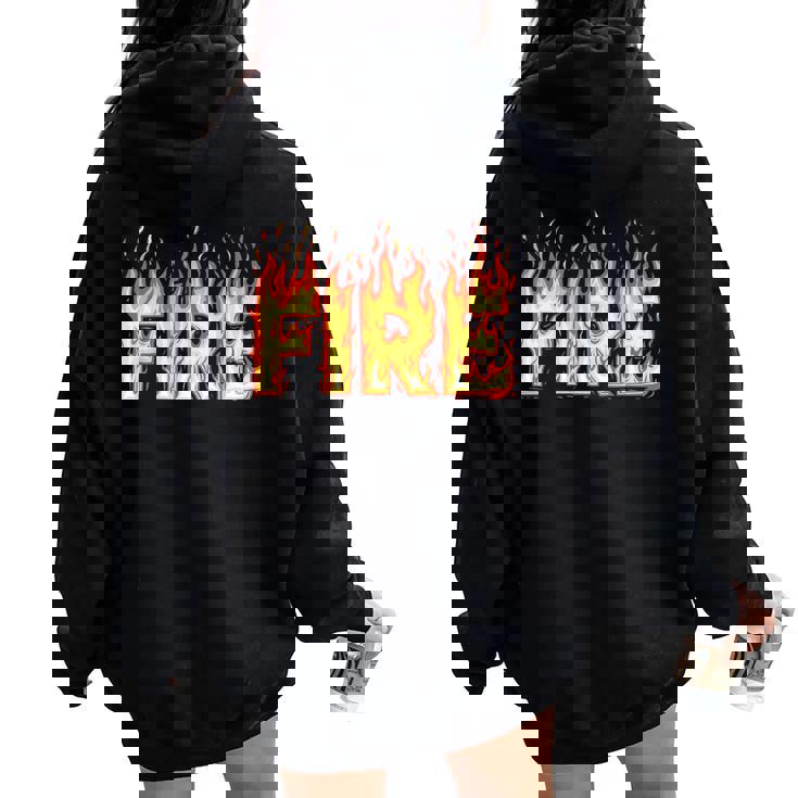 Costume De Flamme De Feu Pour Adulte Enfant Homme Et Sweat à capuche oversize pour femme avec imprimé dans le dos