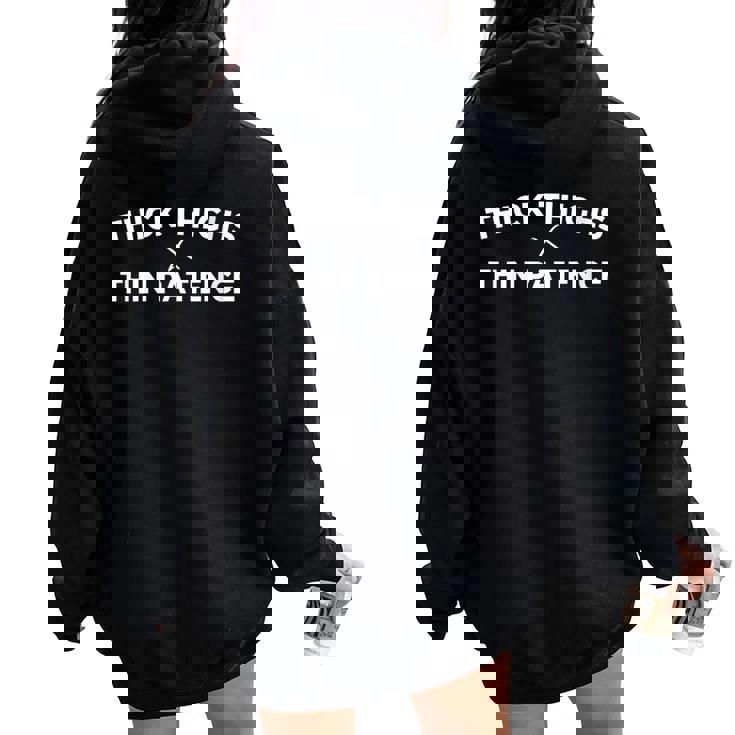 Cuisses Épaisses Et Bonnesibrations Citation Positive Amus Sweat à capuche oversize pour femme avec imprimé dans le dos