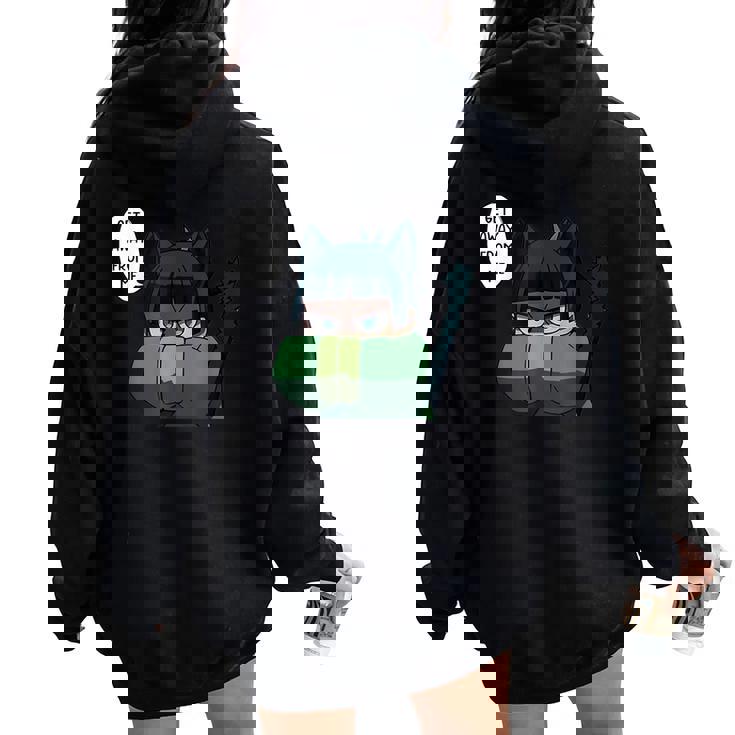 Cute Anime Girl Apothecary Anime Diaries Mao Mao Women Oversized Hoodie Back Print Cute Anime Girl Apothecary Anime Diaries Mao Mao Women Oversized Hoodie Back Print