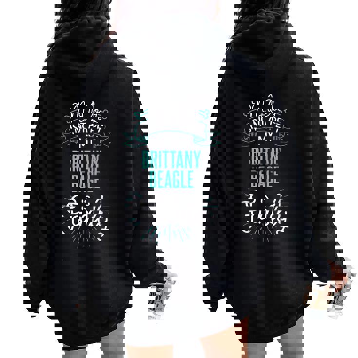 Cute Brittany Beagle Shirt Family Dog For Women Men Women Oversized Hoodie Back Print