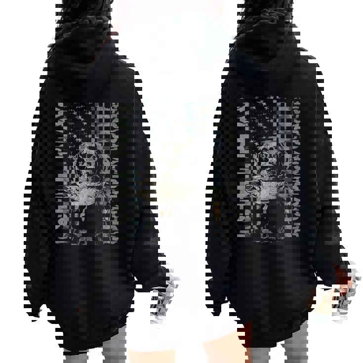 Duck Hunting Hunter Women Oversized Hoodie Back Print Duck Hunting Hunter Women Oversized Hoodie Back Print