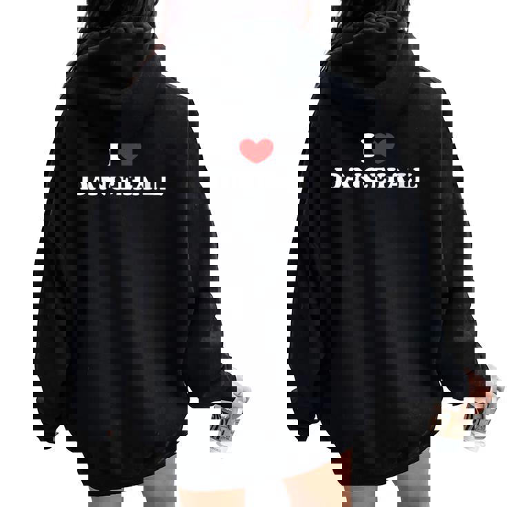 Me Encanta El Dancehall Me Encanta El Dancehall Cuello Women Oversized Hoodie Back Print