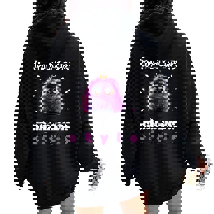 Enfant Humour Reine Du Chaos Cadeau Anniversaire Fille Sweat à capuche oversize pour femme avec imprimé dans le dos