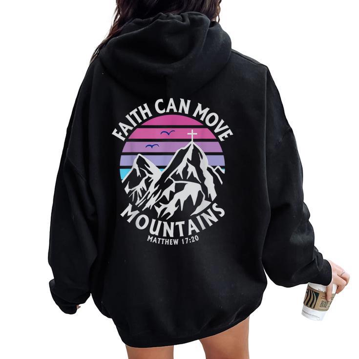 Faith Can Move Mountains Cross Christian Religious Graphic Women