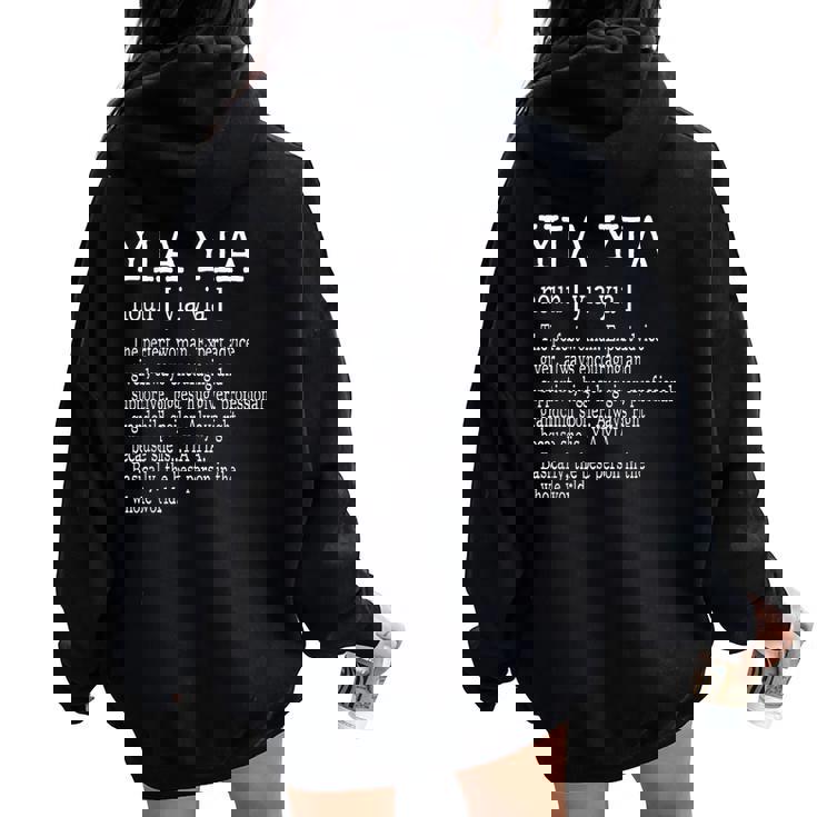 Family For Yia Yia Greek Grandma Ideas Women Oversized Hoodie Back Print