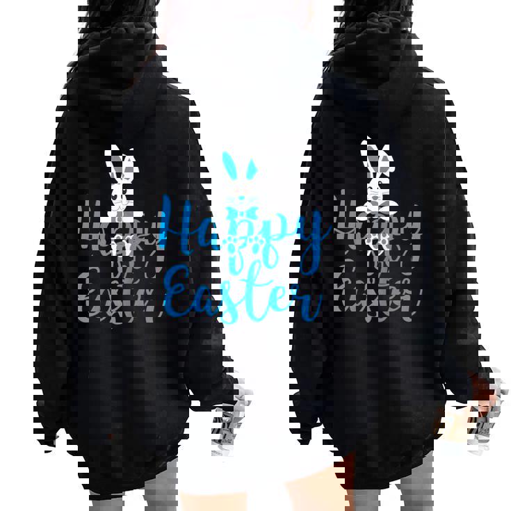 Felices Pascuas Es Niños Conejito De Pascua Women Oversized Hoodie Back Print
